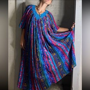 Vintage Ashley Taylor Mumu Colorful Maxi Dress